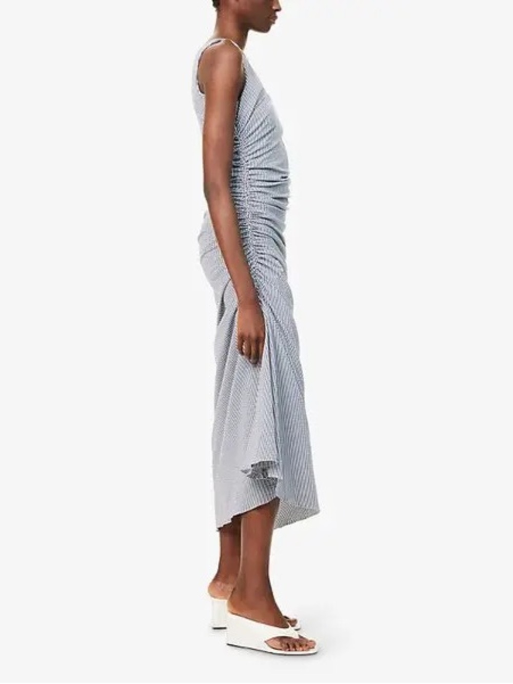 Alaïa Striped Asymmetrical Ruched - Picture 4 of 9